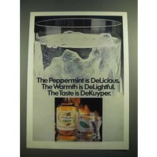 1981 DeKuyper Peppermint Schnapps Ad - Warmth is DeLightful