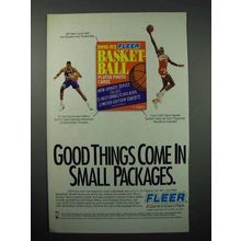1992 Fleer Basketball Card Ad: Wilkins, Dikembe Mutombo