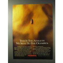 1992 Federal Cartridge Ad - Athlete We Sent to Olympics