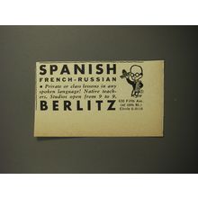 1952 Berlitz School of Languages Ad - Spanish French-Russian