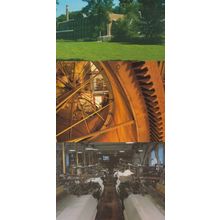 Quarry Bank Mill Styal Cheshire The Iron Water Wheel Weaving Shed 3x Postcard s