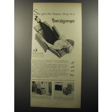 1956 Barcalounger Chairs Ad - She gets her beauty sleep in a BarcaLounger