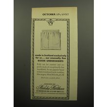 1957 Brooks Brothers Boxer Undershorts Advertisement - Made in Scotland