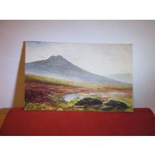 SHARP TOR, DARTMOOR, DEVON by W H Dyer used antique postcard 1918 pm =