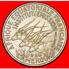 Ⰶ FRANCE: FRENCH EQUATORIAL AFRICA CAMEROON★ 10 FRANCS 1958★LOW START★NO RESERVE