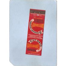 New Jersey Newark Matchcover Weissbard's Cut Rate Drugs 747 Broad St 55 Ba~3247