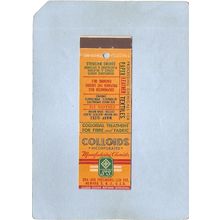 New Jersey Newark Matchcover Colloids Inc Manufacturing Chemists 394-398 F~3248