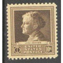 878 10c Jane Addams Fine MNH GA0443
