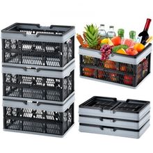 Foldable Shopping Basket Portable Grocery Basket 3PCS 16L with Handle