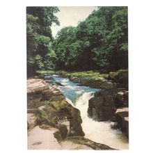 THE STRID, BOLTON ABBEY, WHARFEDALE.. vintage unused postcard walter scott =