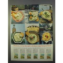 1963 Knorr Soup Mix Ad - Serving Dips Aglow