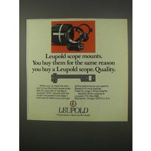 1981 Leupold Scope Mounts Ad - Quality