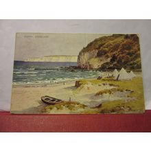 THE SANDS, STUDLAND BAY nr. SWANAGE, DORSET. used vintage postcard ..1950 pm =