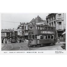 Greenwich Bus Trams in 1951 To Victoria London Photo Postcard