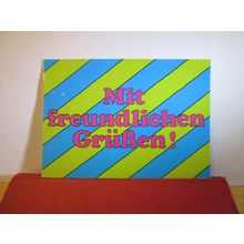 MIT FREUNDLICHEN GRUBEN, German greetings card..used postcard 1985 pm =