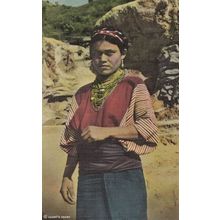 Indian Woman at San Antonio Palopo Guatemala Old Postcard
