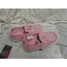 Toddler Girls Canvas Slip-On Hot Pink Shoes Size 9 Toddler