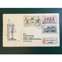 ICOLLECTZONE Czechoslovakia 763-765 FDC on Registered Cover (E600)