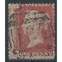 1858 SG43 1d Red Plate 209 Good/Fine Used Check Letters "KJ"