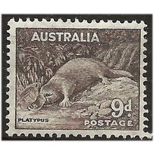 Australia 1943 SG191 9d Chocolate Mounted Mint . ..
