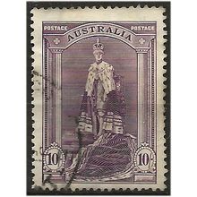 Australia 1938 SG177 10/- Dull Purple Fine Used . ..