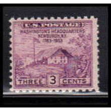 727 3c Washington's Hdqs Fine MNH Z1058