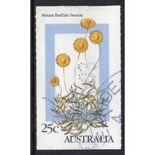 Australia 1986 Alpine Wildflowers - Mt Buffalo Sunray 25c Booklet Stamp Used