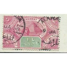 egypt stamps revenue 1893 1L used rose