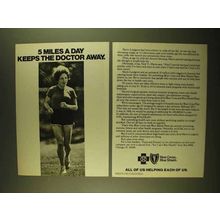 1979 Blue Cross Blue Shield Insurance Ad - Miles a Day