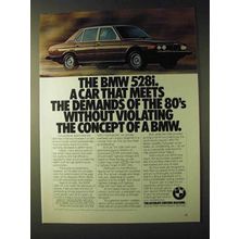 1979 BMW 528i Car Ad - Meets Demands of the 80's