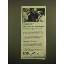 1988 Earthwatch Expedition Ad - The Next Discovery Could be Yours
