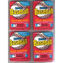 1988 Donruss baseball untampered wax pack lot of 4- Glavine, Grace, Caminiti RC?