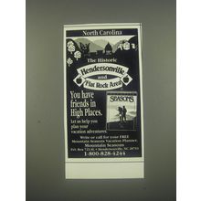 1991 Hendersonville North Carolina Ad - You have friends in High Places