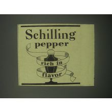 1937 Schilling Pepper Ad - Schilling pepper rich in flavor