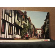 MERMAID STREET, RYE, EAST SUSSEX used postcard bY E T W Dennis =