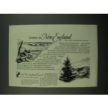 1955 The New England Council for Economic Development Ad - Come to New England