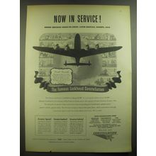 1946 Lockheed Constellation Plane Ad - Now in Service!