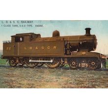 LB & SC Railway No 22 Train Old Postcard