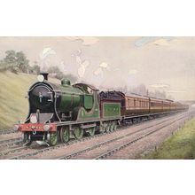 LSW Class D15 4-4-0 No 466 from WW1 Clapham Cutting Train Postcard