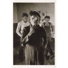 Mexican Teenage Smoking Angry Boys Chihuaha Mexico Photo Postcard