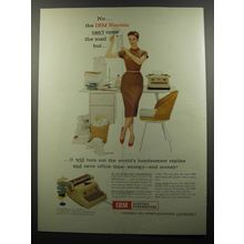 1956 IBM Electric Typewriter Ad - No the IBM Electric can't open the mail