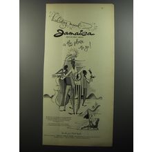 1956 Jamaica Tourist Board Ad - Holiday mood Jamaica is the place to go
