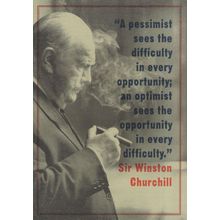 Winston Churchill Military Cinema Film Premiere Famous Quote Postcard