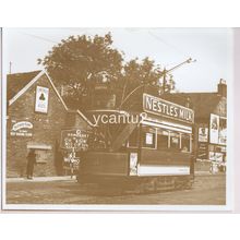 Bristol Tramways Tram Sepia Photograph 10" x 8", 1938 Brislington