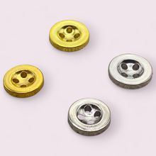 Gold Silver Buttons 11mm 12.5mm Plastic Shirt 4 Hole Cardigan Knitting Replace