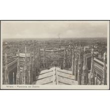 Panorama dal Duomo, Milano, c.1920 - DAM Foto Cartolina