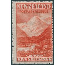 New Zealand 1906 5s dull red Perf 14 SG329b unused
