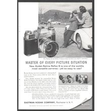 KODAK RETINA REFLEX S 35mm film CAMERA Original Vintage 1960 USA Magazine Advert