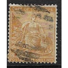 CAPE OF GOOD HOPE QV 1887 5/- ORANGE USED SG54