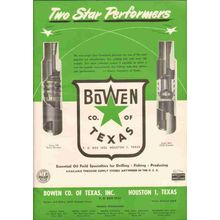 bowen company texas 1951 oil field gas well drilling tools vintage ad